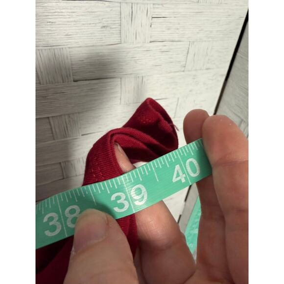 Ann Taylor loft women’s shirt dress drop waist deep red button collar travel - Picture 10 of 11